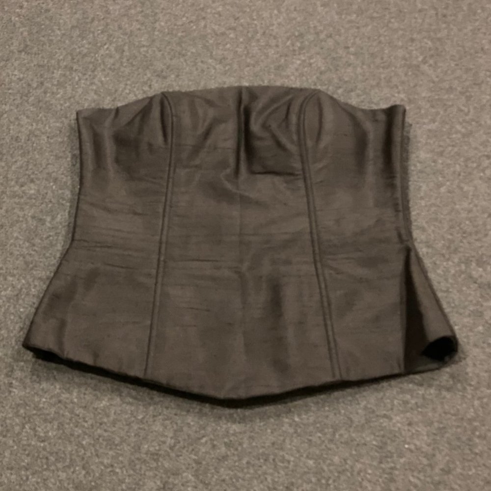 Raw Silk Black Corset